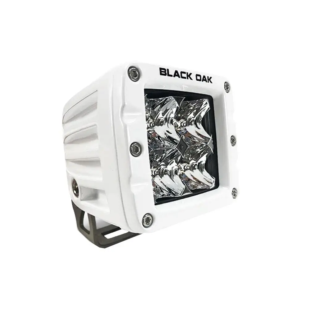 Black Oak 2" Marine Led Pod Light - Flood Optics - White Housing - Pro Series 3.0 [2Fm-Pod10cr] 1