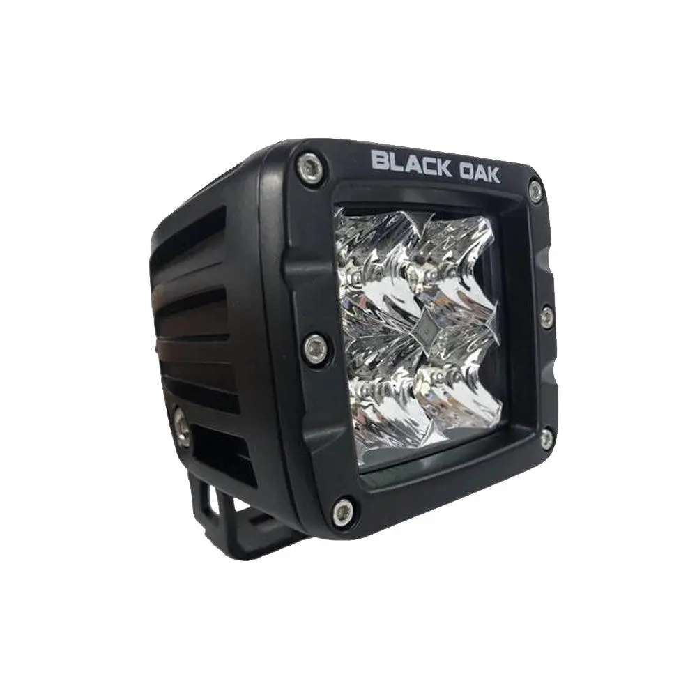 Black Oak 2" Led Pod Light - Flood Optics - Black Housing - Pro Series 3.0 [2F-Pod10cr] 1