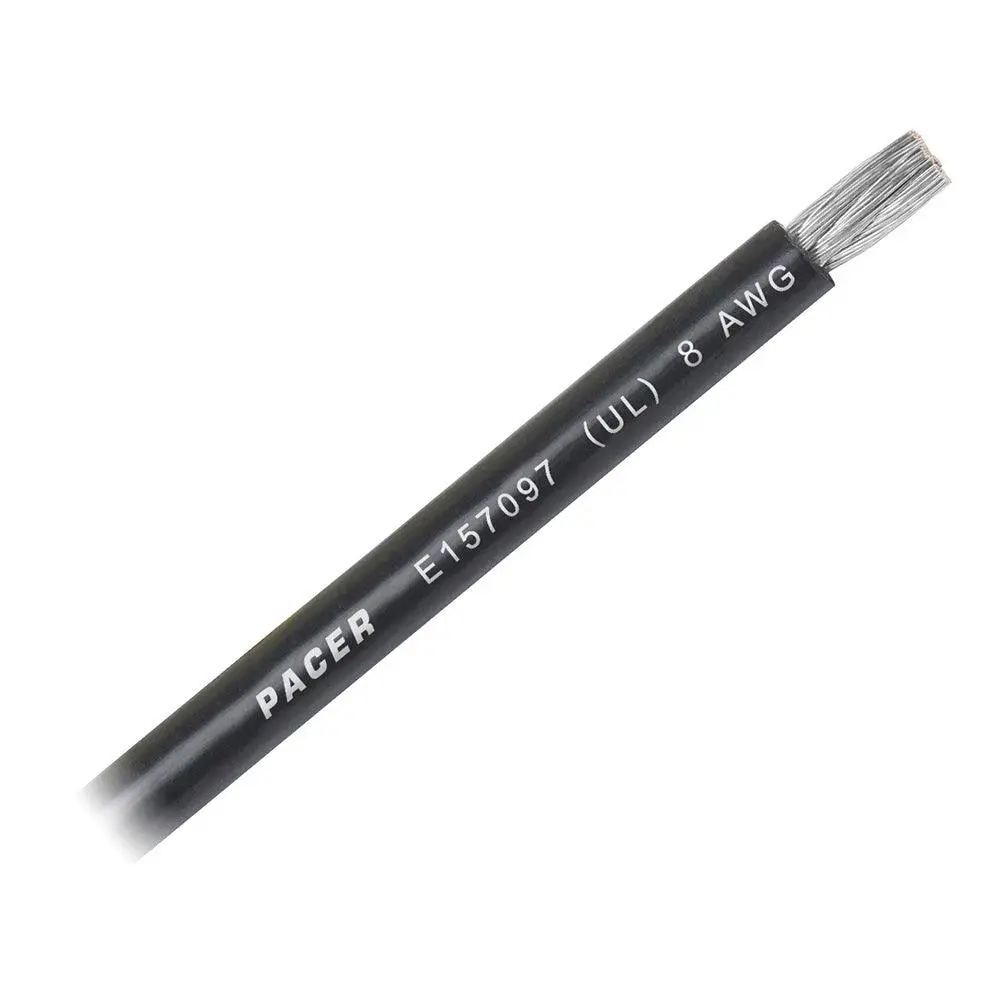 Pacer Black 8 Awg Battery Cable - Sold By The Foot [Wul8bk-Ft] 1